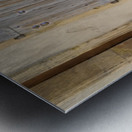 Outdoor table with flowers Metal print