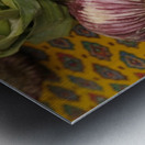 Garlic at the Friday market in Lourmarin Metal print