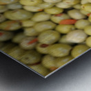 Green olives with pimentos been sold in bulk Lourmarin Metal print