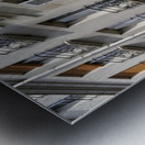 Apartment windows with open shutters and balconies - Paris Metal print