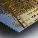 Seine River bank at sunset Paris Metal print