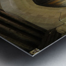 Shaft of light coming through the entrance door.  Eglise de Saint Maurice. Chatillon-sur-Loire Centre. France Metal print