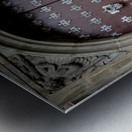 Entry door at Iglesia de San Agustin. Quito Ecuador Metal print