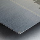 Man walking with surfboard through the mist Long Beach Pacific Rim National Park Metal print