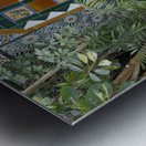 Ceramic tile bench with plants Casa Don Bosco Ronda Málaga Andalusia Spain Metal print