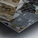 Oranges and avocados at a street market Châtillon sur Loire Centre France Metal print