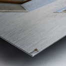 Potted red geraniums in a window Châtillon sur Loire Centre France Metal print