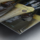 Champagne bottles in a liquor store Nevers Nièvre Burgundy France Metal print