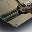 Les Vins Du Luberon store sign with bottled wine Lourmarin Vaucluse Provence Alpes Côte dAzur France Metal print