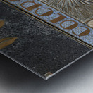 Bas relief plaque for Colorado is inlaid into Hoover Dams plazas surface one of the seven states that fall within the Colorado Rivers basin. Hoover Dam Arizona Nevada USA Metal print