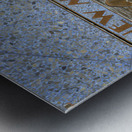 Bas relief plaque for New Mexico is inlaid into Hoover Dams plazas surface one of the seven states that fall within the Colorado Rivers basin. Hoover Dam Arizona Nevada USA Metal print