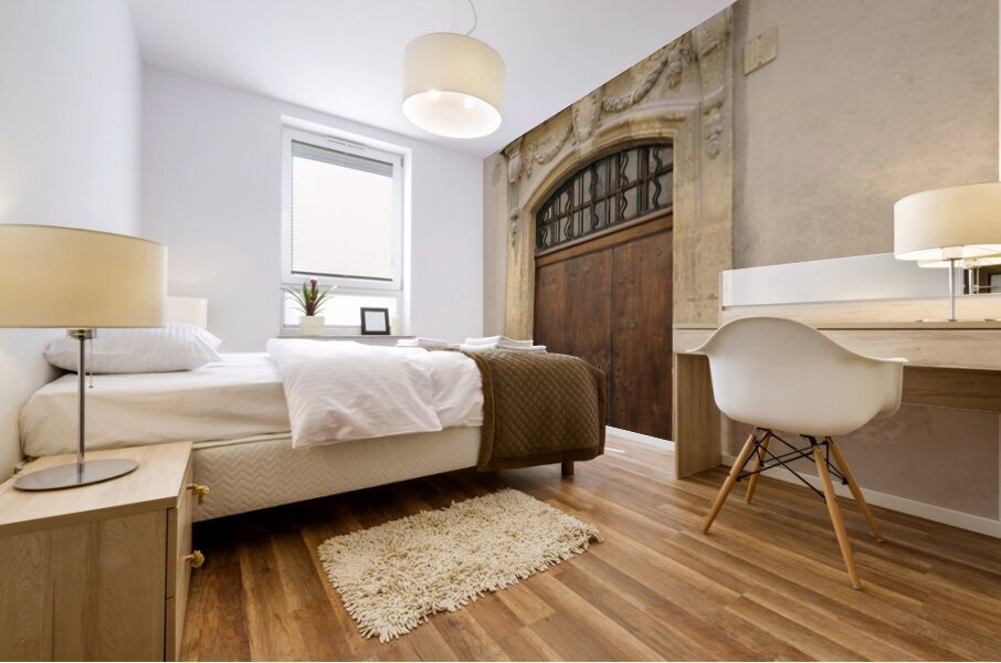 Ornate entry door in Lourmarin Mural print