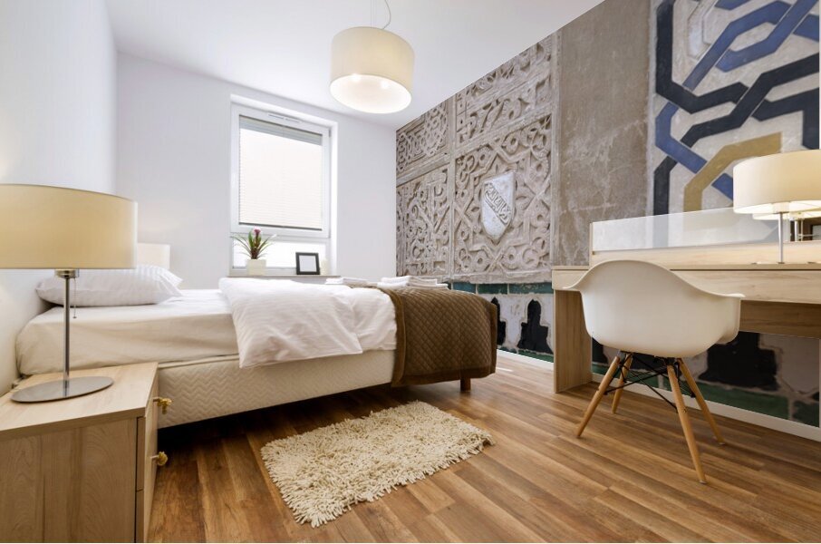 Patio de Arrayares   Court of the Myrtles The Alhambra Granada Andalusia Spain Mural print