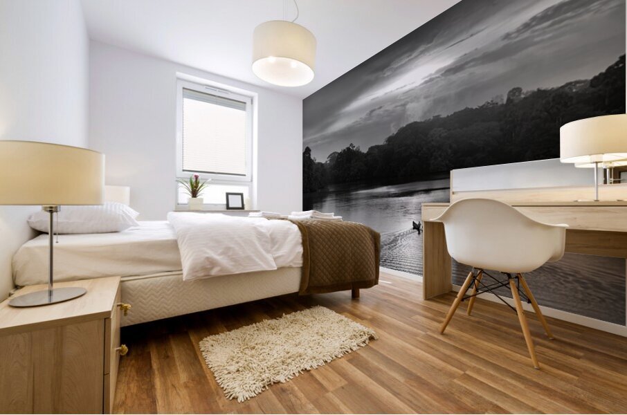 Canoeing on Lake Garzacocha - Ecuador Mural print