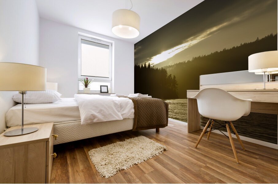 Sunset - James Island - San Juan Islands Mural print