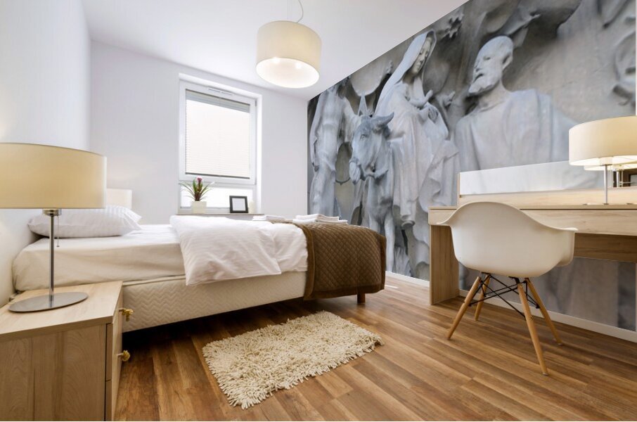 Nativity Façade La Sagrada Família Temple Expiatori de la Sagrada Família Barcelona Spain Mural print