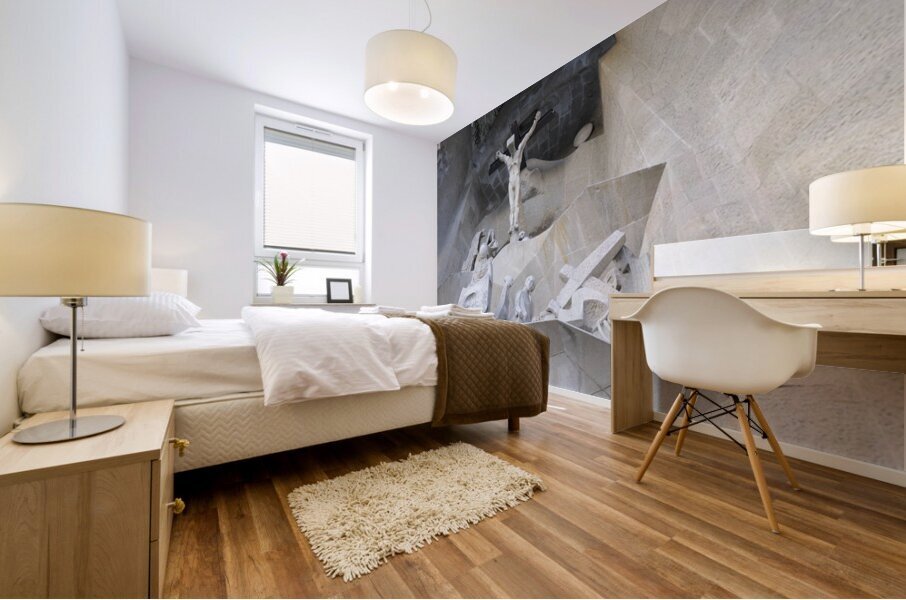 Passion Façade La Sagrada Família Temple Expiatori de la Sagrada Família Barcelona Spain Mural print