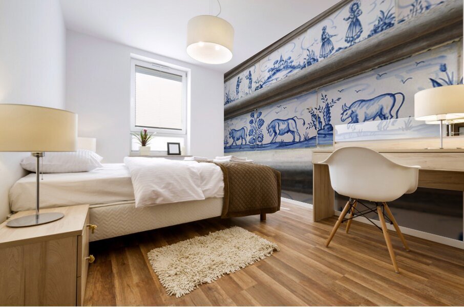 Ceramic tile stairs Plaza de Toros Bullring  Ronda Málaga Andalusia Spain Mural print