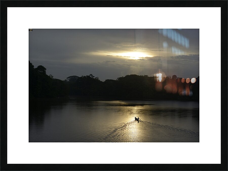 Canoeing on Lake Garzacocha - Amazon Picture Frame print