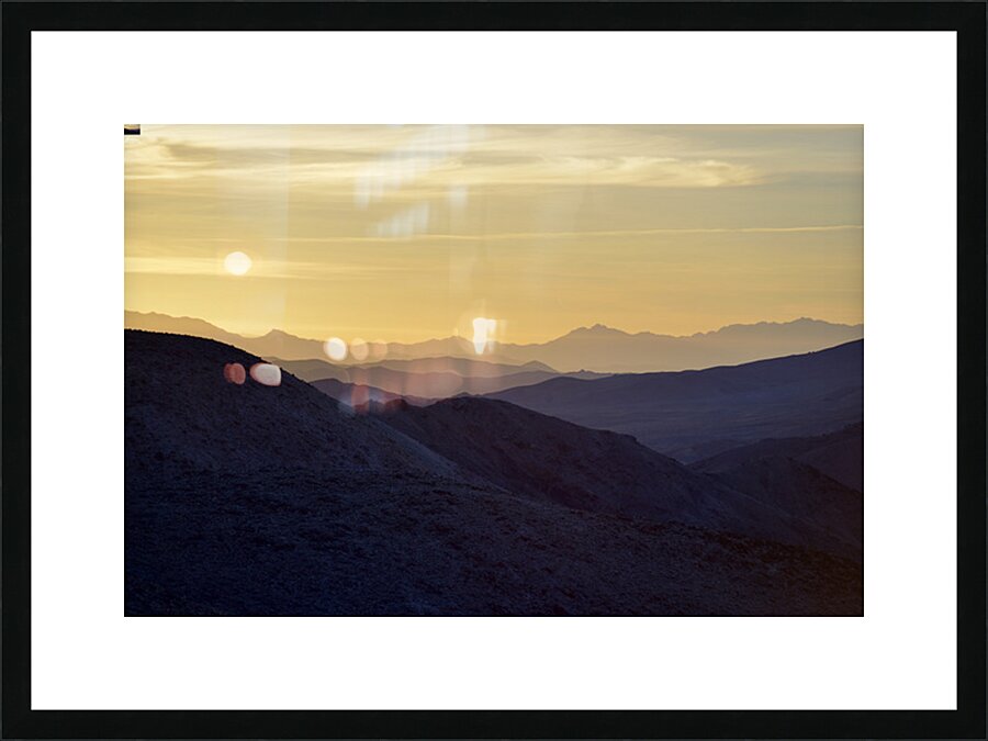Sunrise in the mountains - Dantes View Picture Frame print