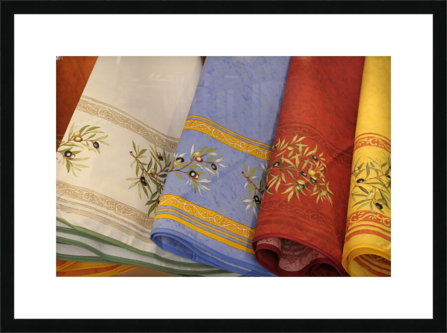 Red and Yellow Textiles - Aix-en-Provence Picture Frame print