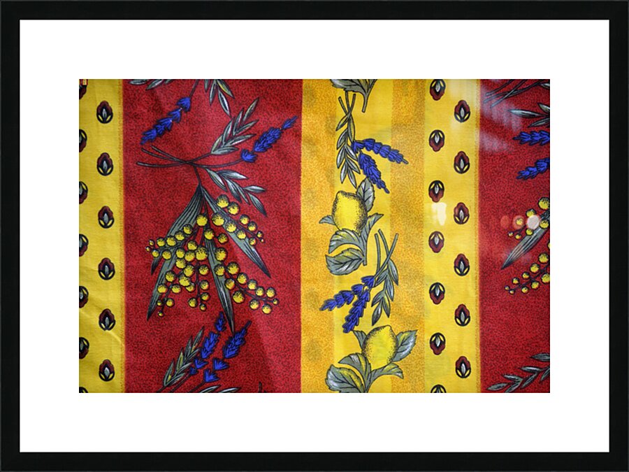 Red and Yellow Textiles - Aix-en-Provence Picture Frame print