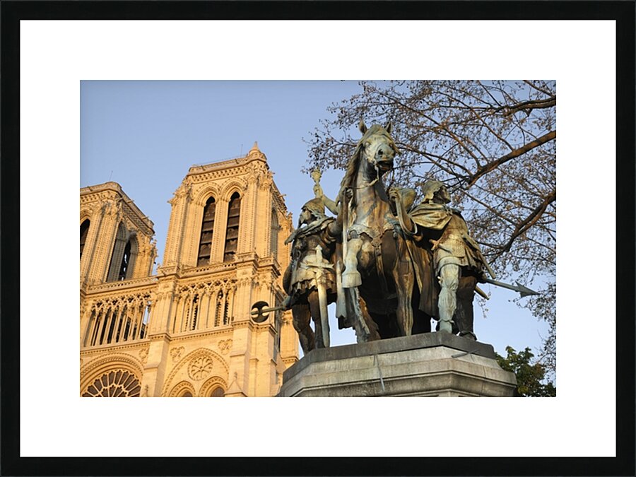 Statue de Charlemagne Paris France Picture Frame print