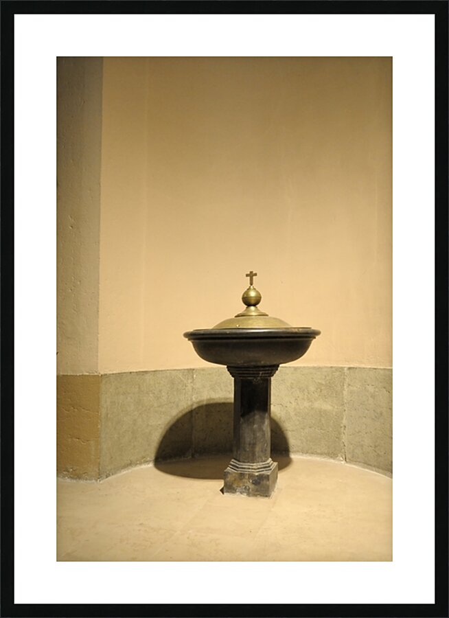Baptismal urn Eglise Saint Pothin Picture Frame print