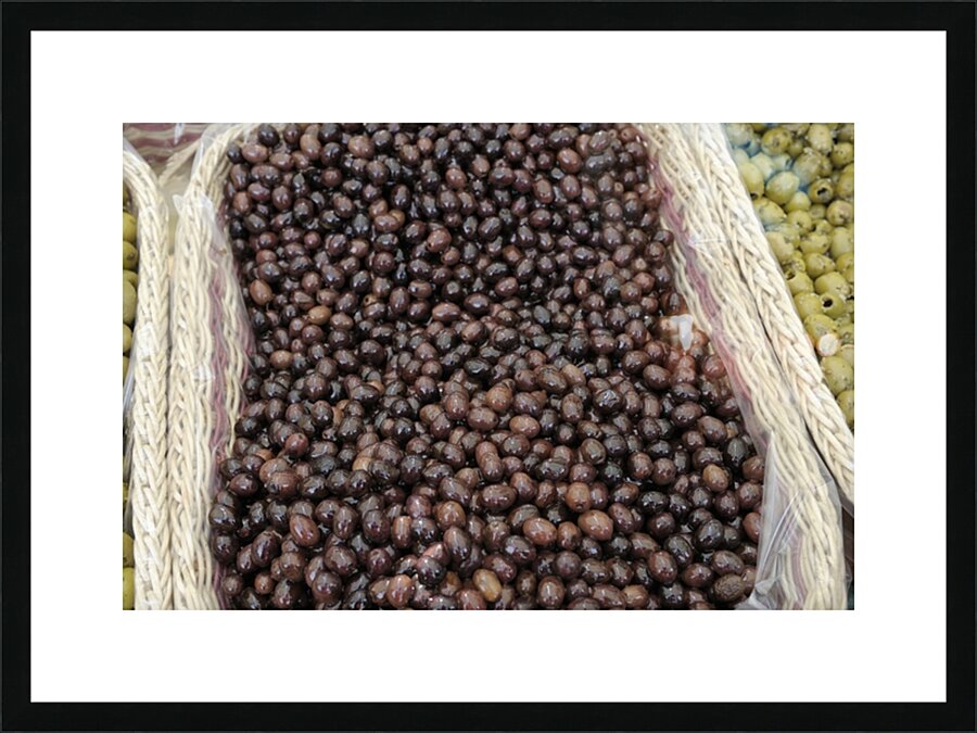 Black olives been sold in bulk Picture Frame print