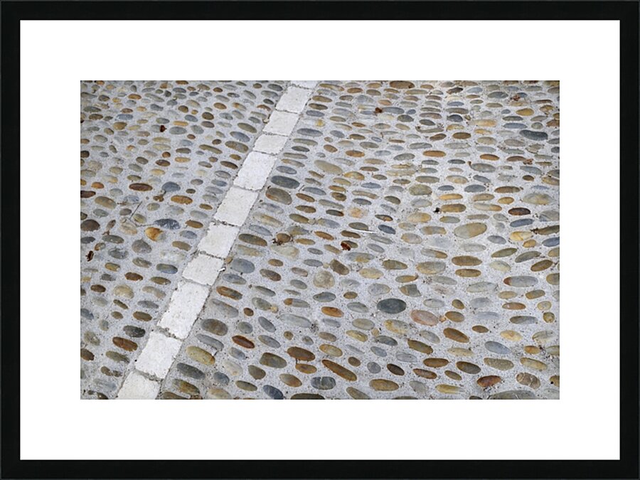 Cobblestone street Lourmarin Picture Frame print