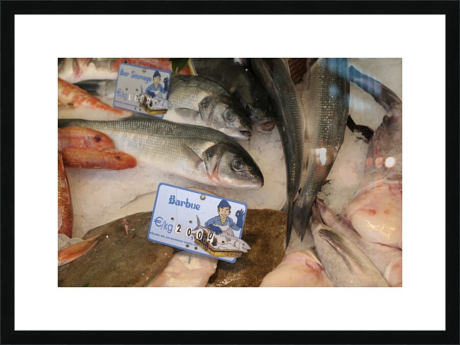 Seafood at the Thursday Market - Boulevard Saint Germain Picture Frame print