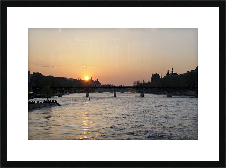 Seine River Sunset -  Paris Picture Frame print
