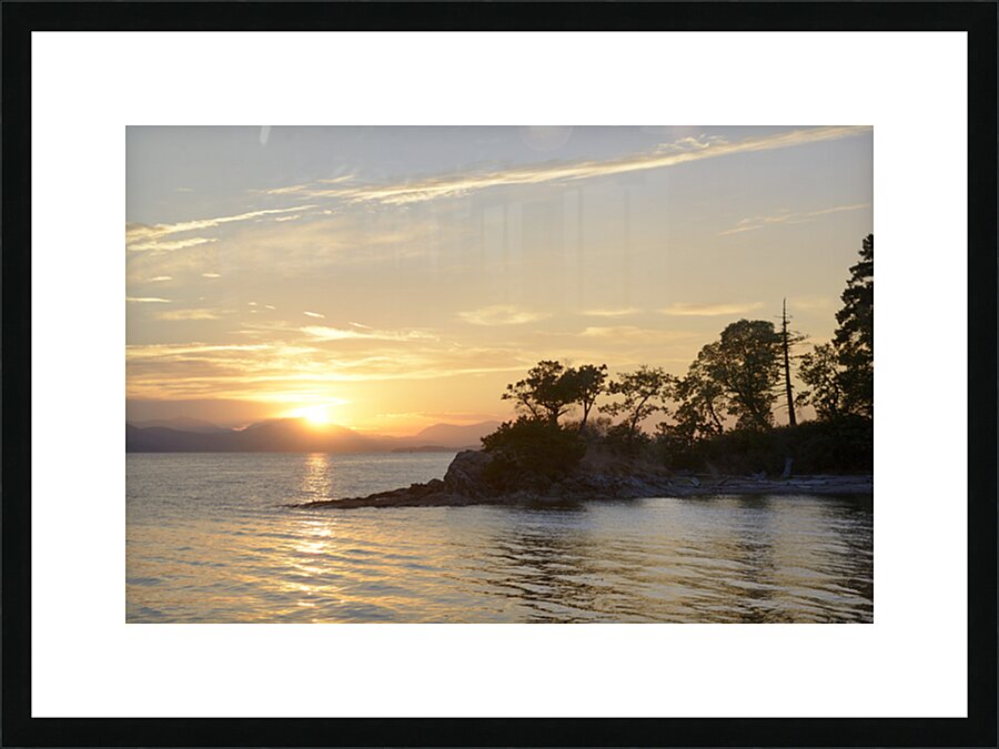 Sunset over Vancouver Island Picture Frame print