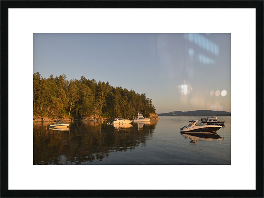 Sunset over Vancouver Island - Tent Island Picture Frame print