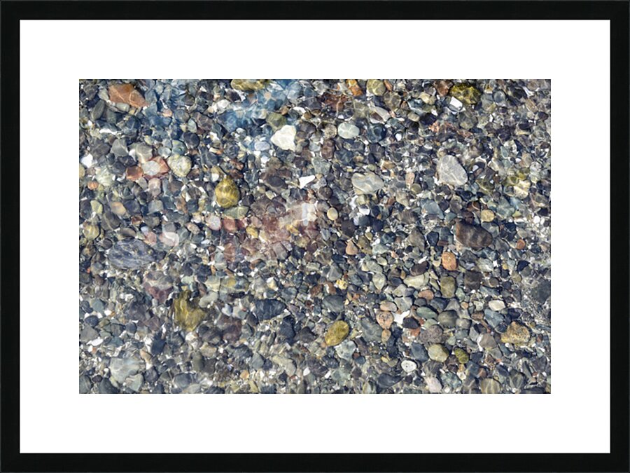 Rocks covered with water - Tent Island Picture Frame print