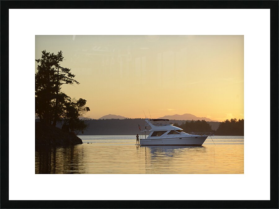 Photographing the sunset Picture Frame print