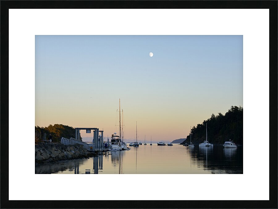 Sucia Island Moonrise - San Juan Islands Picture Frame print