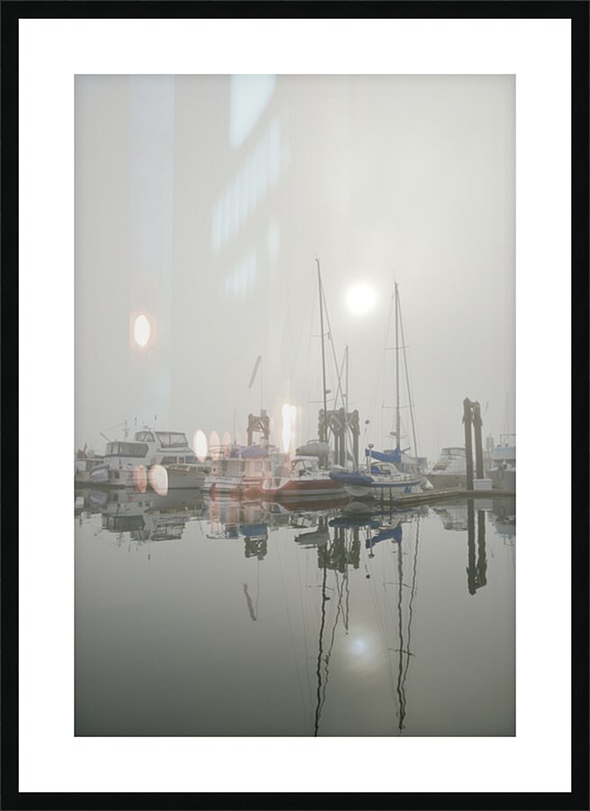 Fog in the harbour - San Juan Island Picture Frame print