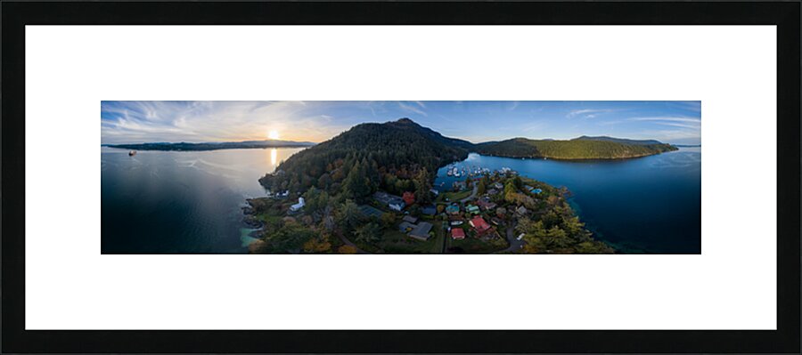 Genoa Bay sunset - Vancouver Island Picture Frame print