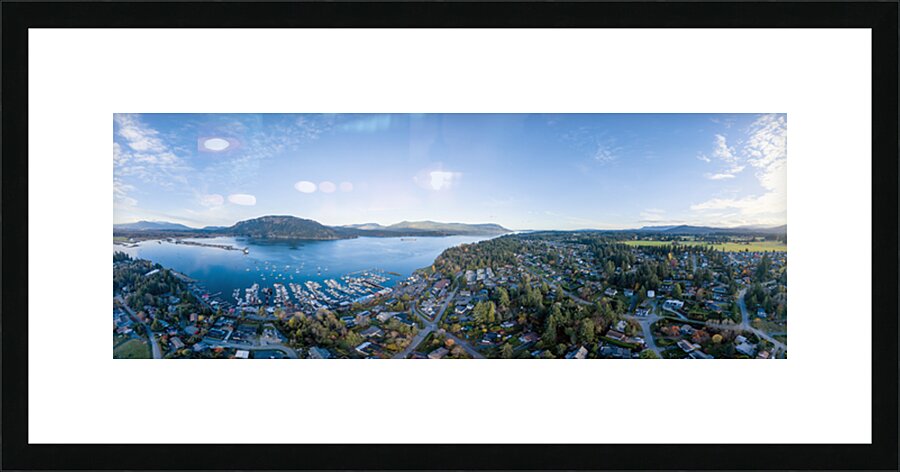 Cowichan Bay Panorama - Vancouver Island Picture Frame print
