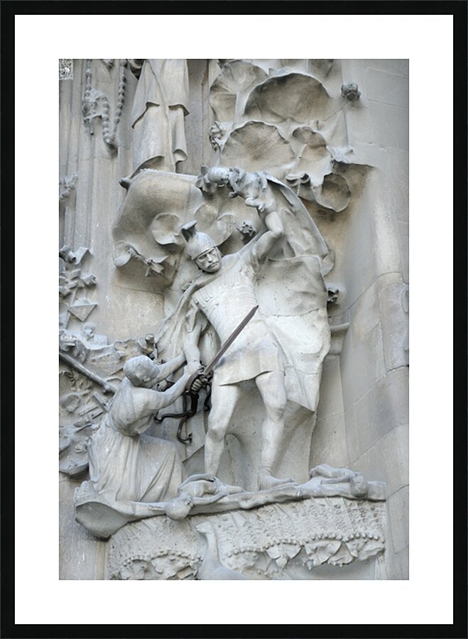 Nativity Façade La Sagrada Família Temple Expiatori de la Sagrada Família Barcelona Spain Picture Frame print