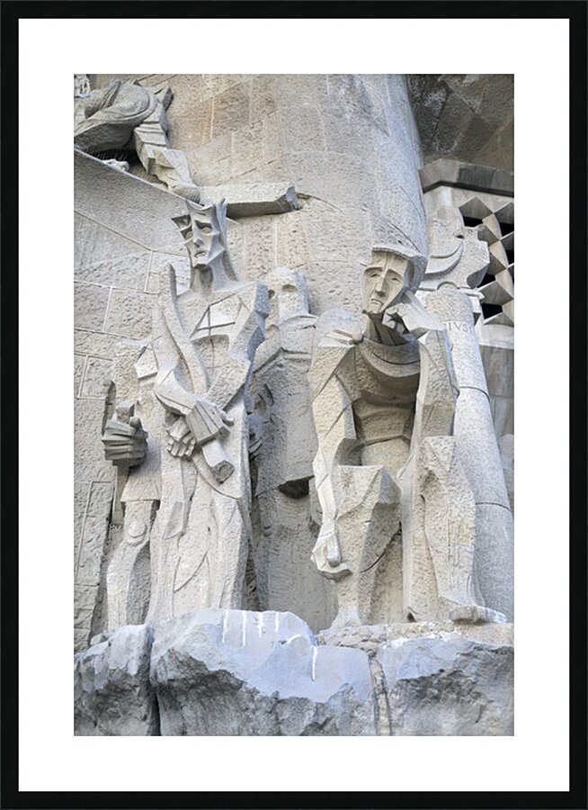 Passion Façade La Sagrada Família Temple Expiatori de la Sagrada Família Barcelona Spain Picture Frame print