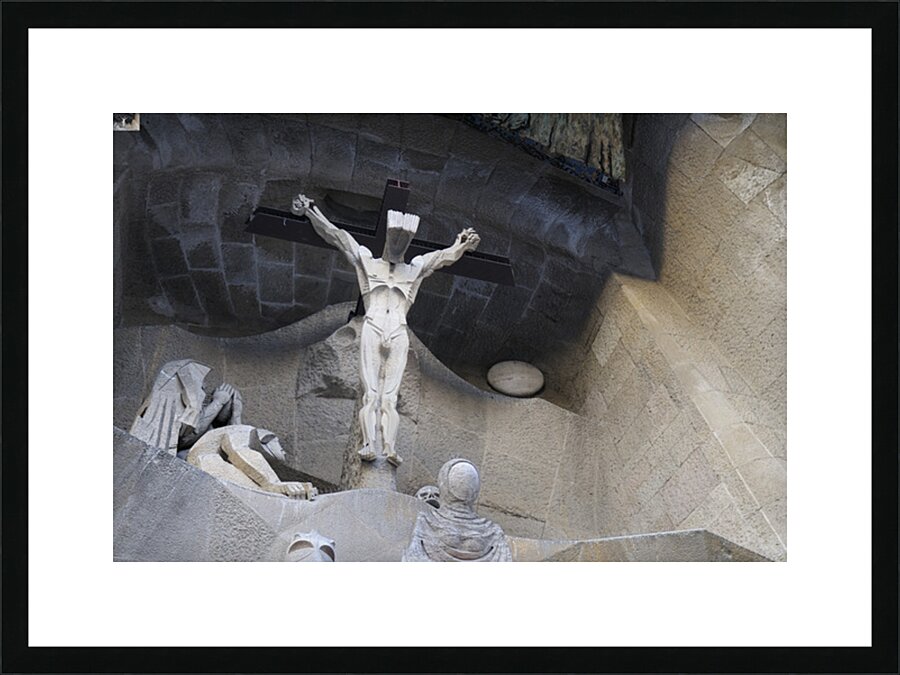Passion Façade La Sagrada Família Temple Expiatori de la Sagrada Família Barcelona Spain Picture Frame print