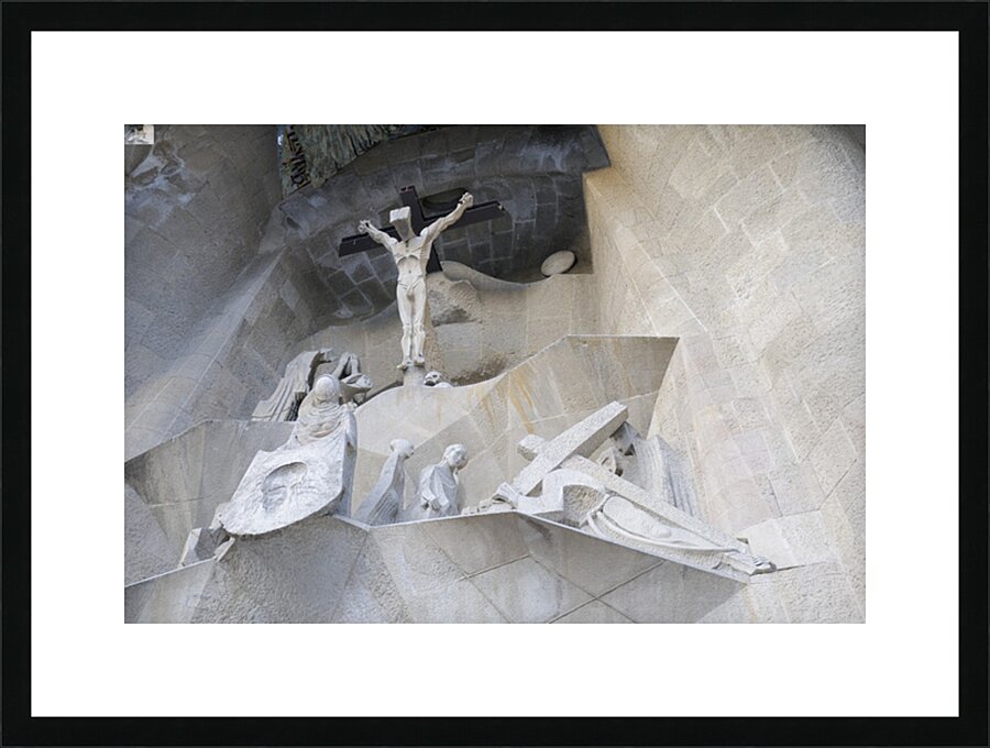 Passion Façade La Sagrada Família Temple Expiatori de la Sagrada Família Barcelona Spain Picture Frame print