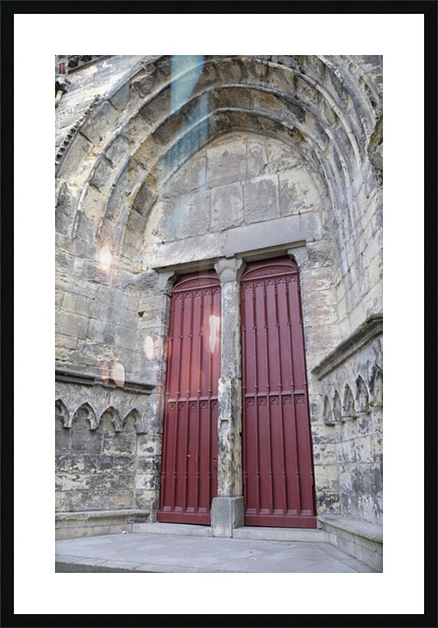 Entrance door. Cathedrale St-Cyr-Sainte Julitte. Nevers. France Picture Frame print