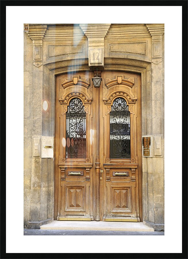 Carved door. Aix-en-Provence. Provence-Alpes-Cote dAzur. France Picture Frame print