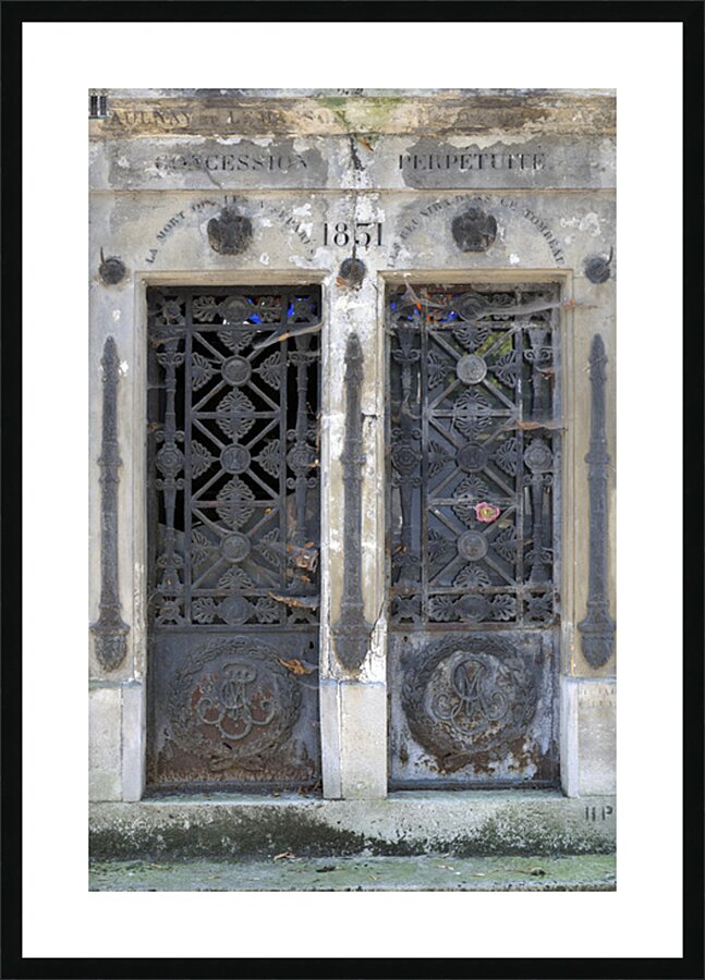 Pere Lachaise Cemetery Cimetiere du Pere Lachaise Paris France Europe Picture Frame print