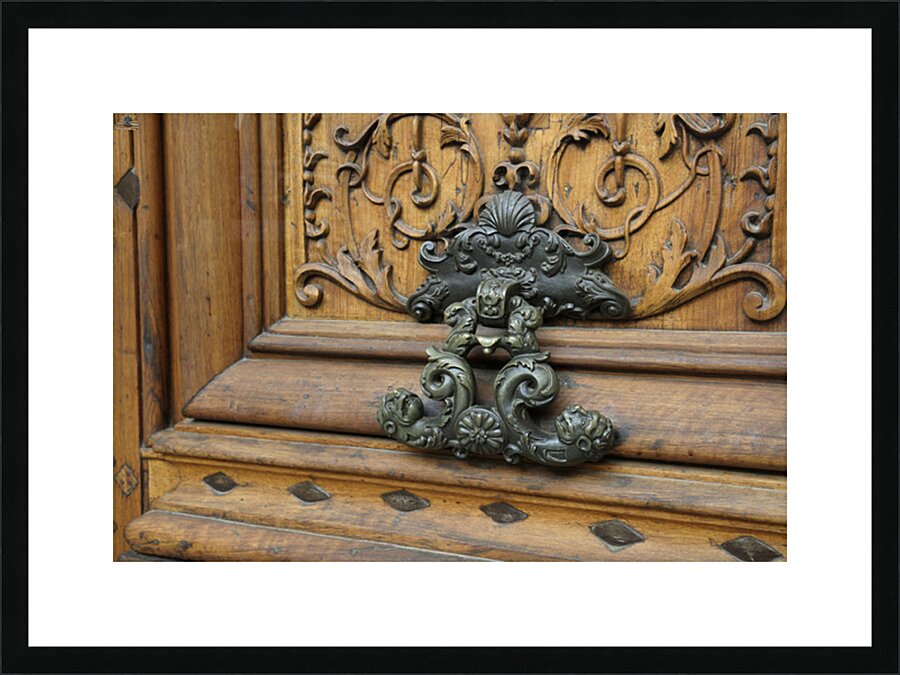 Door Knocker. Place des Martyrs de la Resistance. Aix-en-Provence. France Picture Frame print