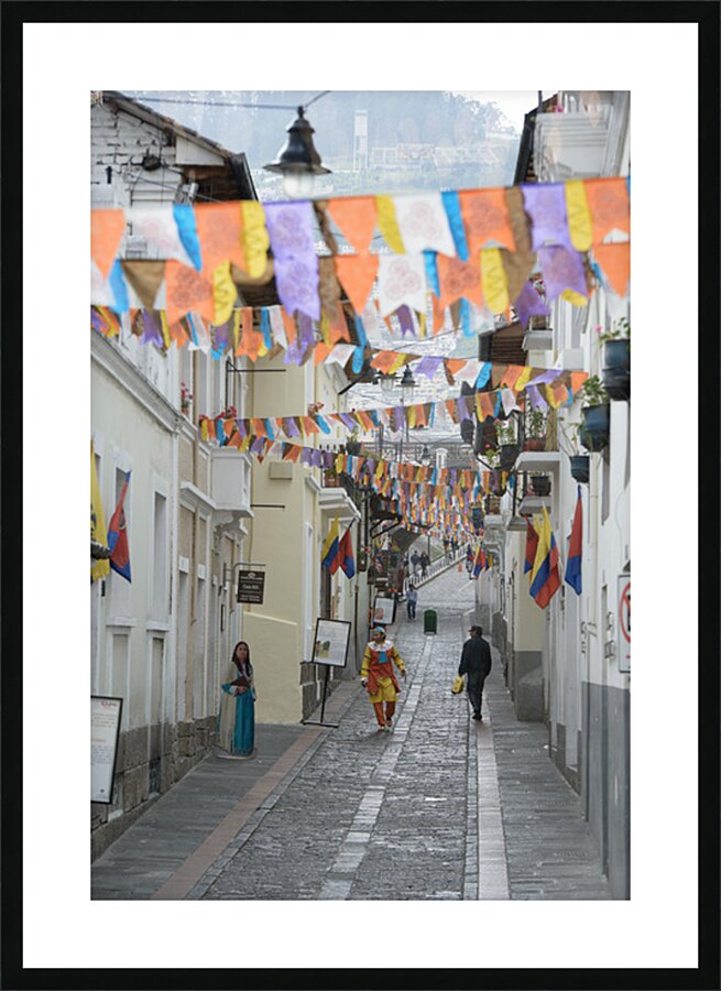 Calle Morales La Ronda. Quito. Ecuador Picture Frame print