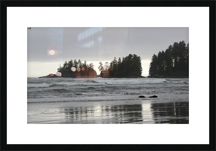 Waves crashing on Florencia Beach Pacific Rim National Park Picture Frame print